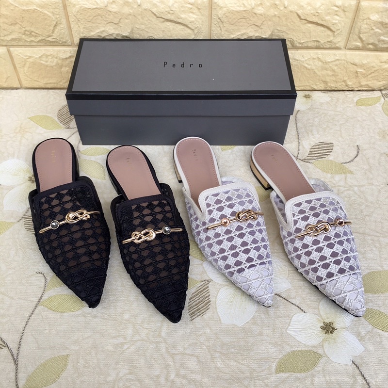 Sepatu Pdr 305 Gold Knot Detailed Mules
