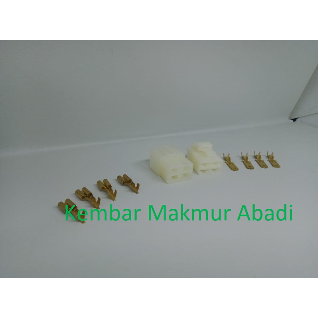 Socket 4 Pin Besar+Skun / Soket Motor / Konektor Motor/ Connector Kabel / Socket Kabel Motor 4 Pin