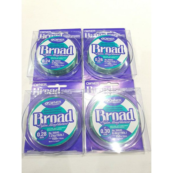 Penawaranspesial Senar Owner Broad 150 m 0.24-0.30 Berkualitas