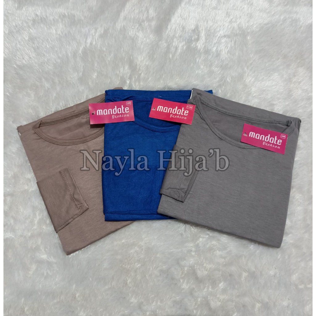 Baju Manset Kerah dan Oblong L,XL Mandate Manset Baju Kaos Polos Dalaman Baju Termurah Nayla Hijab