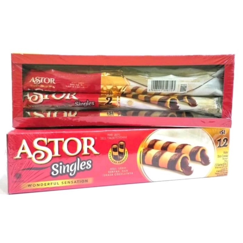 Astor Coklat single 18 gr isi 12 pcs