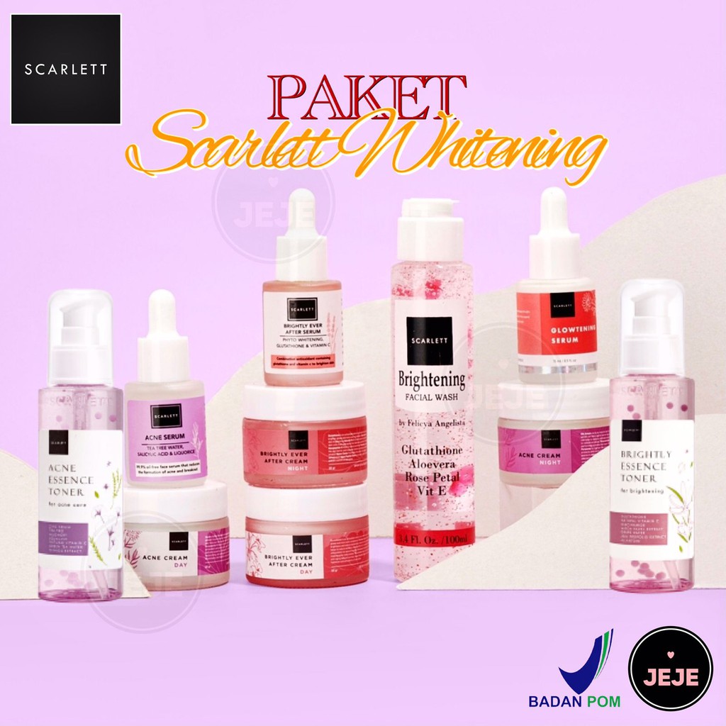 PAKET Scarlett Whitening Facial Care | Brightly Acne