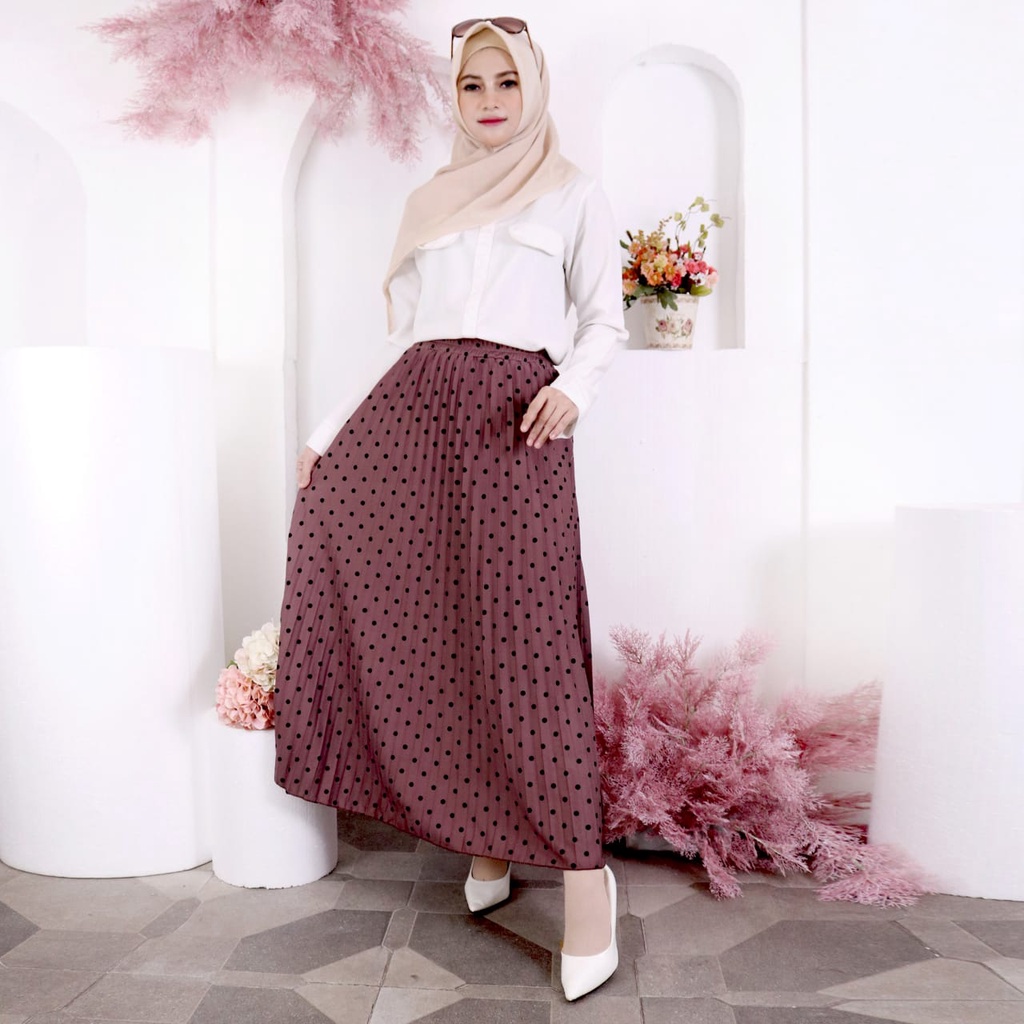 ROK DAISY PLISKET MOTIF BUNGA / ROK PLISKET MOTIF POLKADOT / ROK DAISY JUMBO / ROK DAISY MOTIF MELON