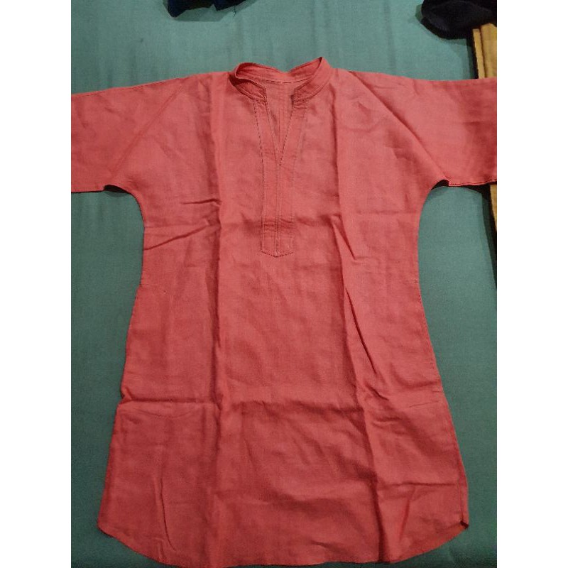 blouse orange muda model longgar