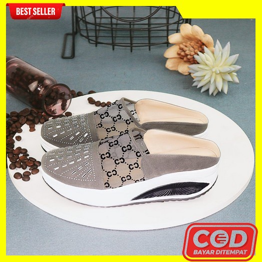 Sandal Wedges Wanita Casual Tinggi Hak 5Cm Original Original Harga Ter Gifari Dr 62 Sandal Wedges Wa