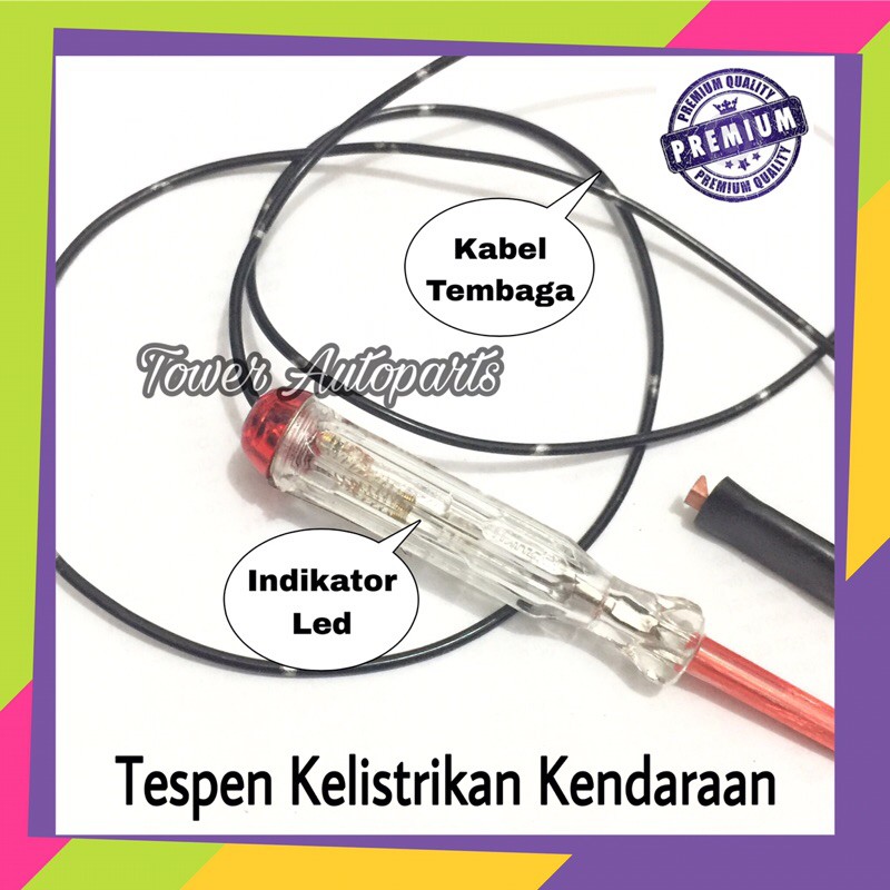 Tespen / Testpen Kabel - Aki DC Untuk Cek Listrik Mobil Motor Berkualitas