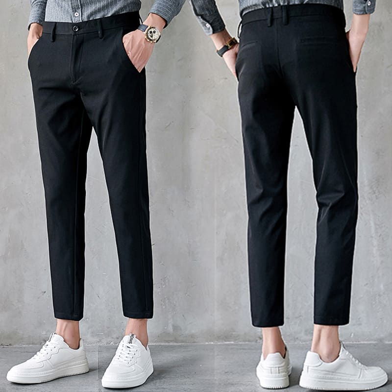 N82 - Ankle Pants Pria Celana Angkle Pants Panjang Clana Formal Kerja Kantor Premium Hitam