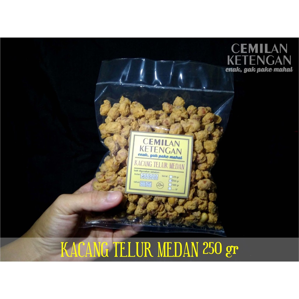 

KACANG TELOR/TELUR MEDAN 250 GR/CEMILAN KETENGAN/KRIPIK/KERIPIK/STIK/STICK