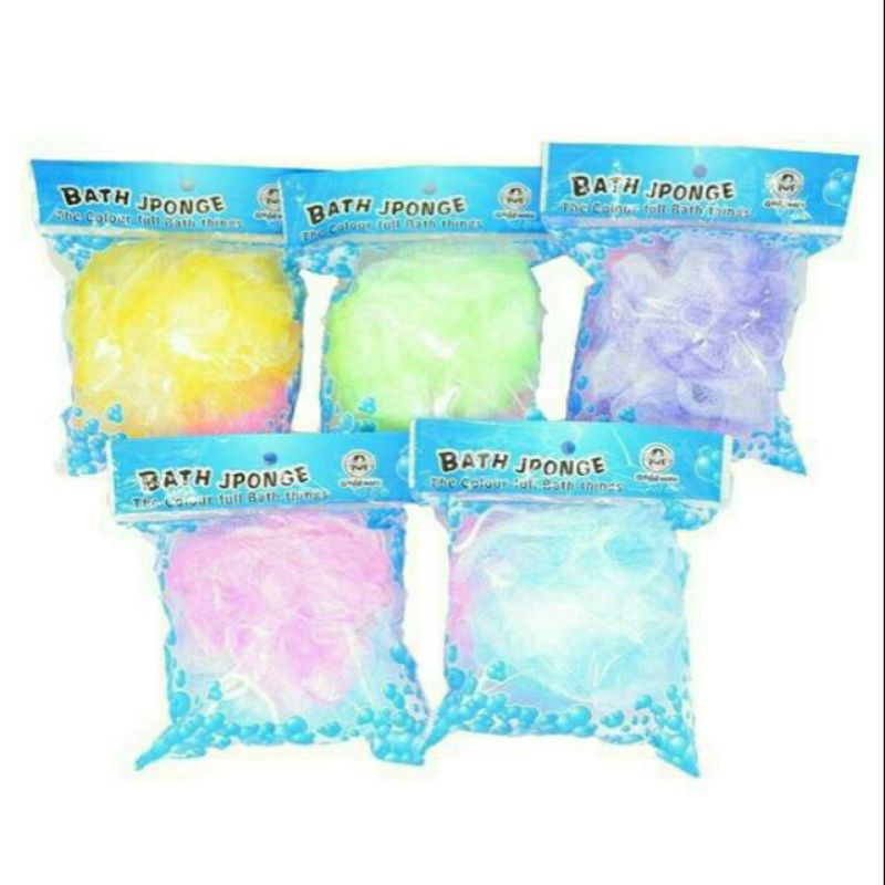 Shower Puff Lembut / Bath Ball Sponge / Spons Halus Mandi Busa