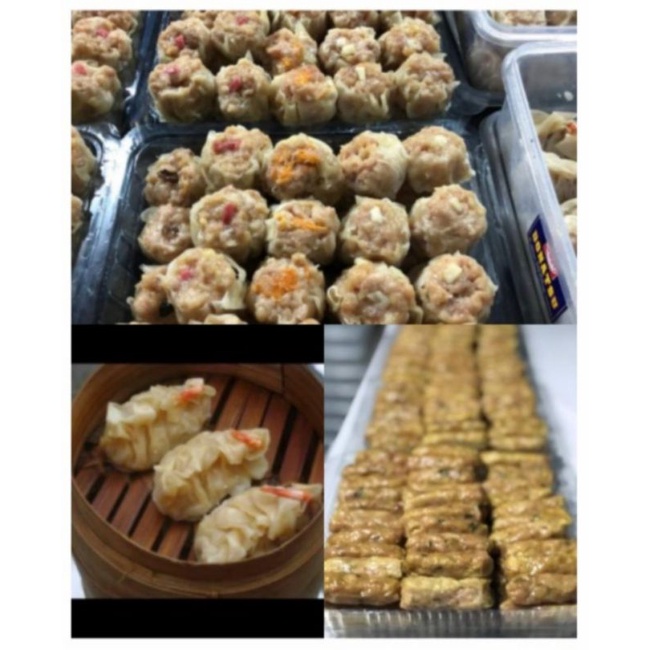 

paket 15 pcs mix dimsum ayam - lumpia ayam - dimsum udang beku