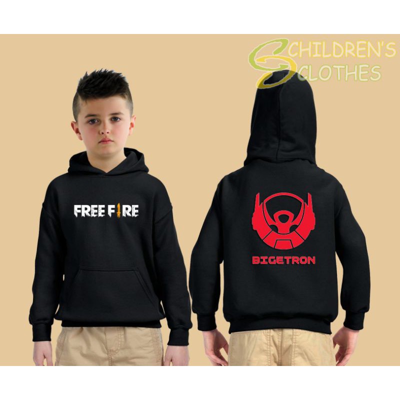 jaket bigetron ra hoodie anak freefire bigetron red alien