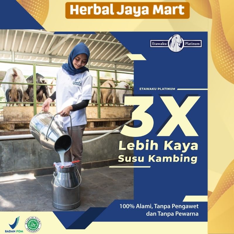 

[BEST SELLER] SUSU KAMBING ETAWAKU PLATINUM 100% SUSU KAMBING ETAWA ASLI