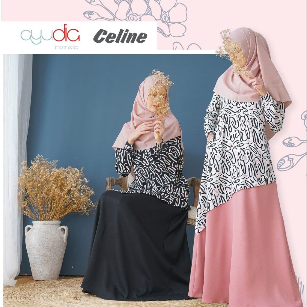 Gamis Woolpeach CelineAyudia original by Ayudia Indonesia