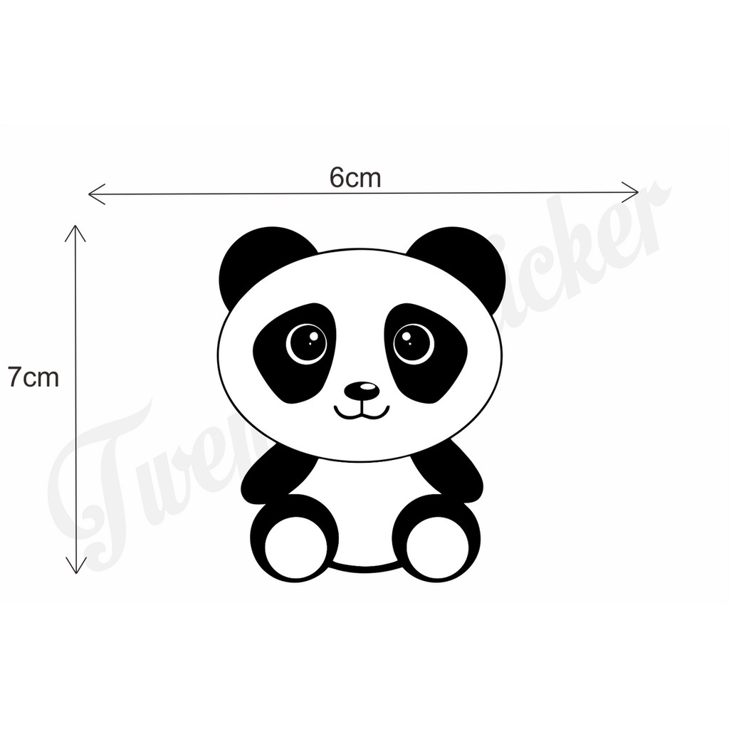 STIKER FUNNY PANDA STIKER UNTUK MOBIL MOTOR DLL
