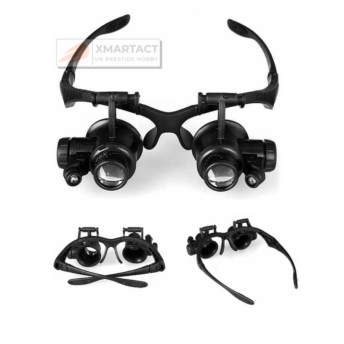 

Magnifying Glasses Watch Repair With 2 LED Lights Kacamata Pembesar