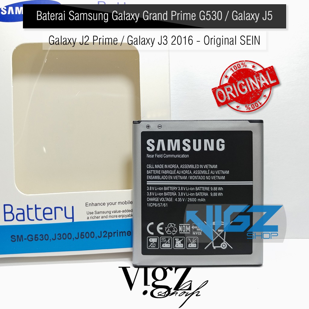 Baterai Samsung Galaxy Grand Prime G530 Samsung Galaxy J5 J500F Galaxy J2 Prime Galaxy J3 2016 ORI