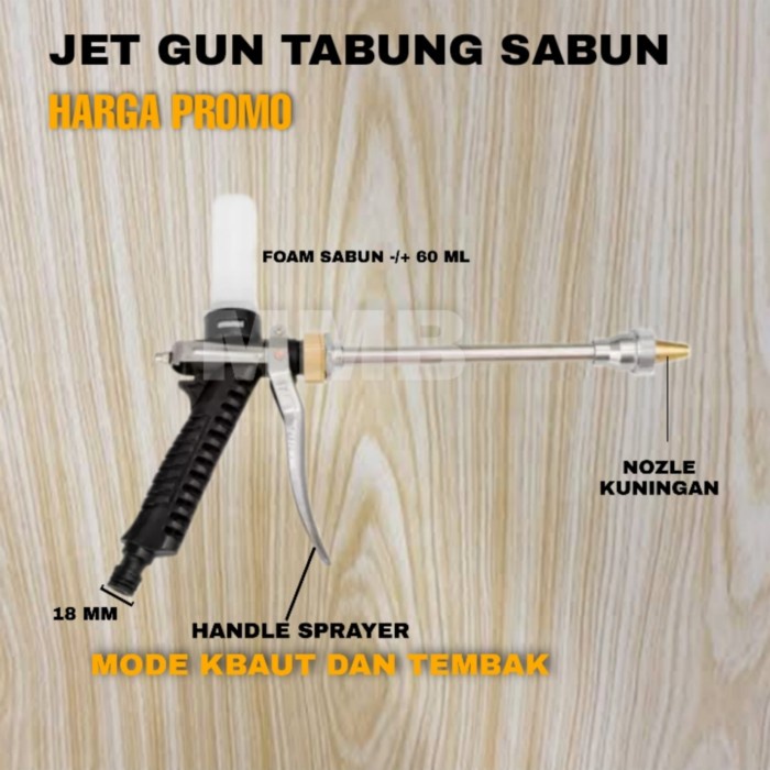 Gun Sprayer Cuci Mobil + Tabung Sabun / Semprotan Steam High Pressure