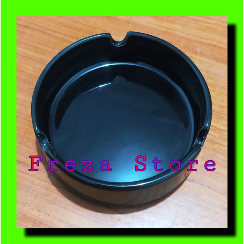 Asbak keramik 3,5'' Hitam Polos
