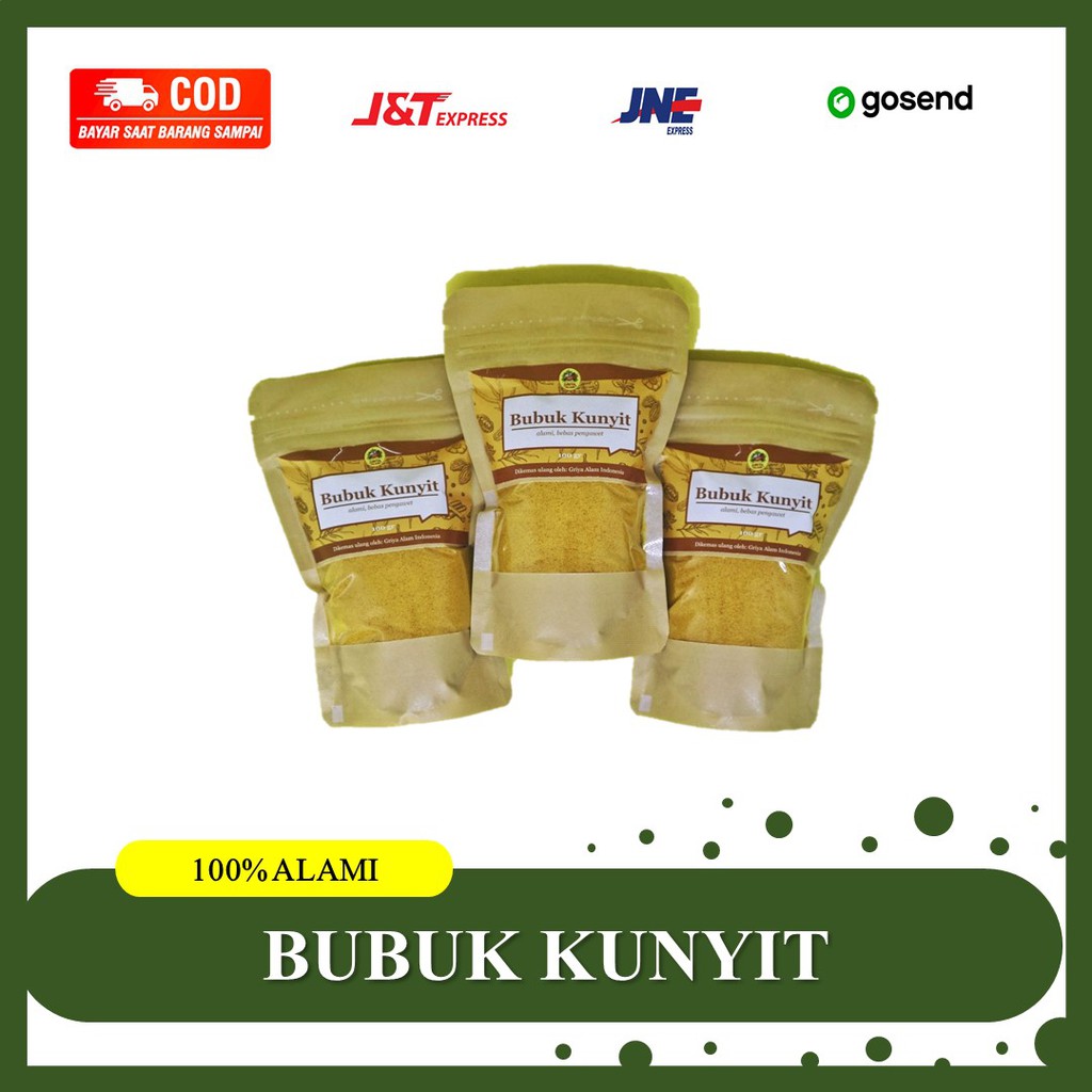 

Kunyit Bubuk Murni dengan Rempah Alami Curcuma Powder Alami Cocok Dijadikan Resep Makanan
