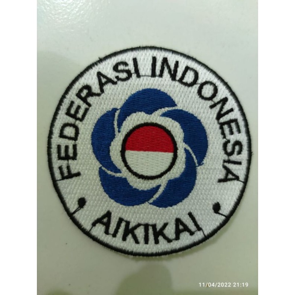 Logo bordir Federasi Indonesia Aikikai (FIA) ukuran 8cm
