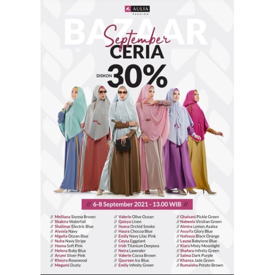SALE / PROMO GAMIS SYARI AULIA TERMURAH