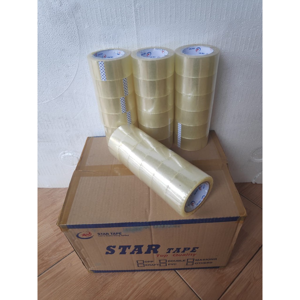 

[TERMURAH_SIAP KIRIM) Coklat Merek Star Tape Uk. 45mm x 85Yard PerDuss