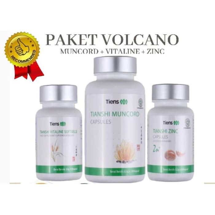 Paket Stamina Pria Tiens / Vulcano Tiens / Muncord, Vitaline, Zinc (Kemasan Full) By TiensSSCHOP