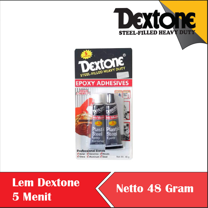 

LEM DEXTONE 5 MENIT EPOXY ADHESIVE 48 GRAM ASLI 100% ORIGINAL