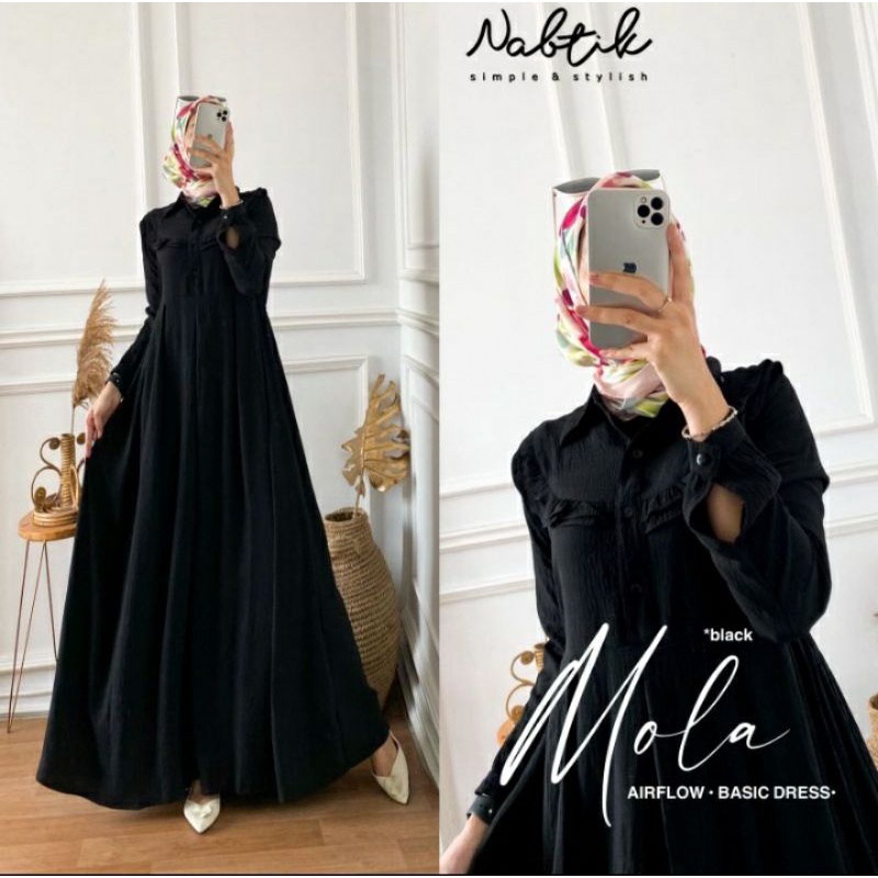 {BISA COD} • MOLA DRESS BY NABTIK •• DRESS WANITA KEKINIAN