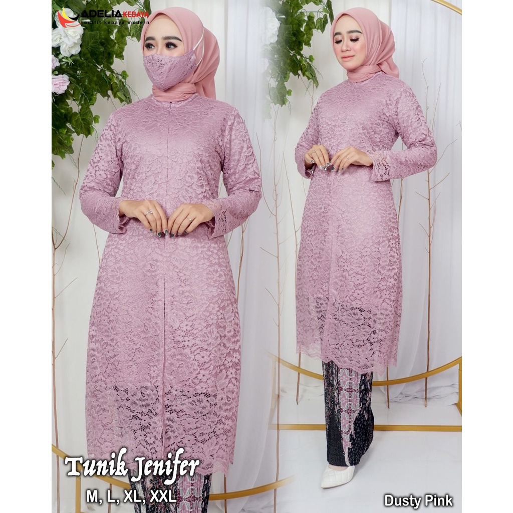 Kebaya Tunik Jenifer / Tunik Busui Brukat Modern / Kebaya Seragam Keluarga / Kebaya Brokat Premium / Kebaya Kekinian