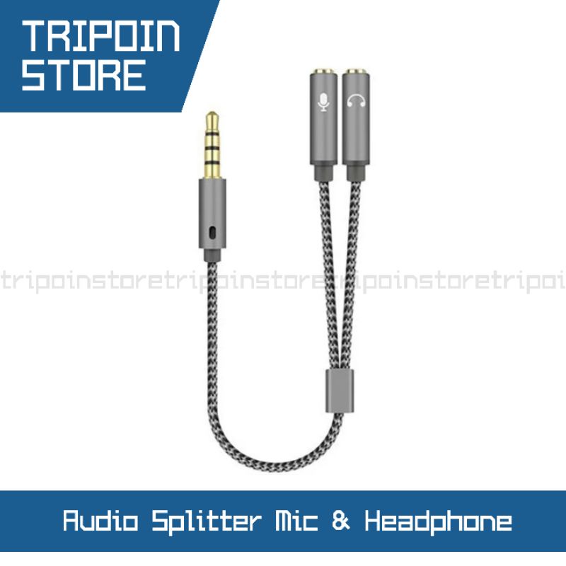 Audio Splitter 3.5mm to Mic + Headphone