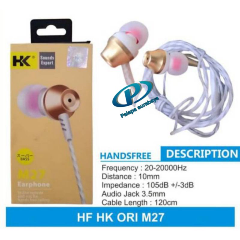 ORI HANDSFREE HK M 27 / HEADSET BASS / EARPHONE BASS FOR ANDROID JACK 3.5MM