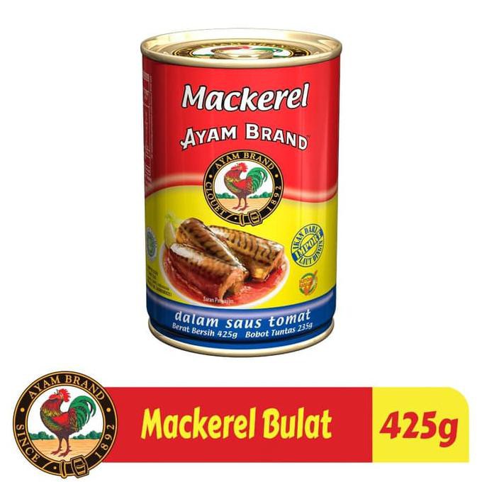 

TERPOPULER Mackerel Kaleng Saus Tomat Ayam Brand 425gr MURAH