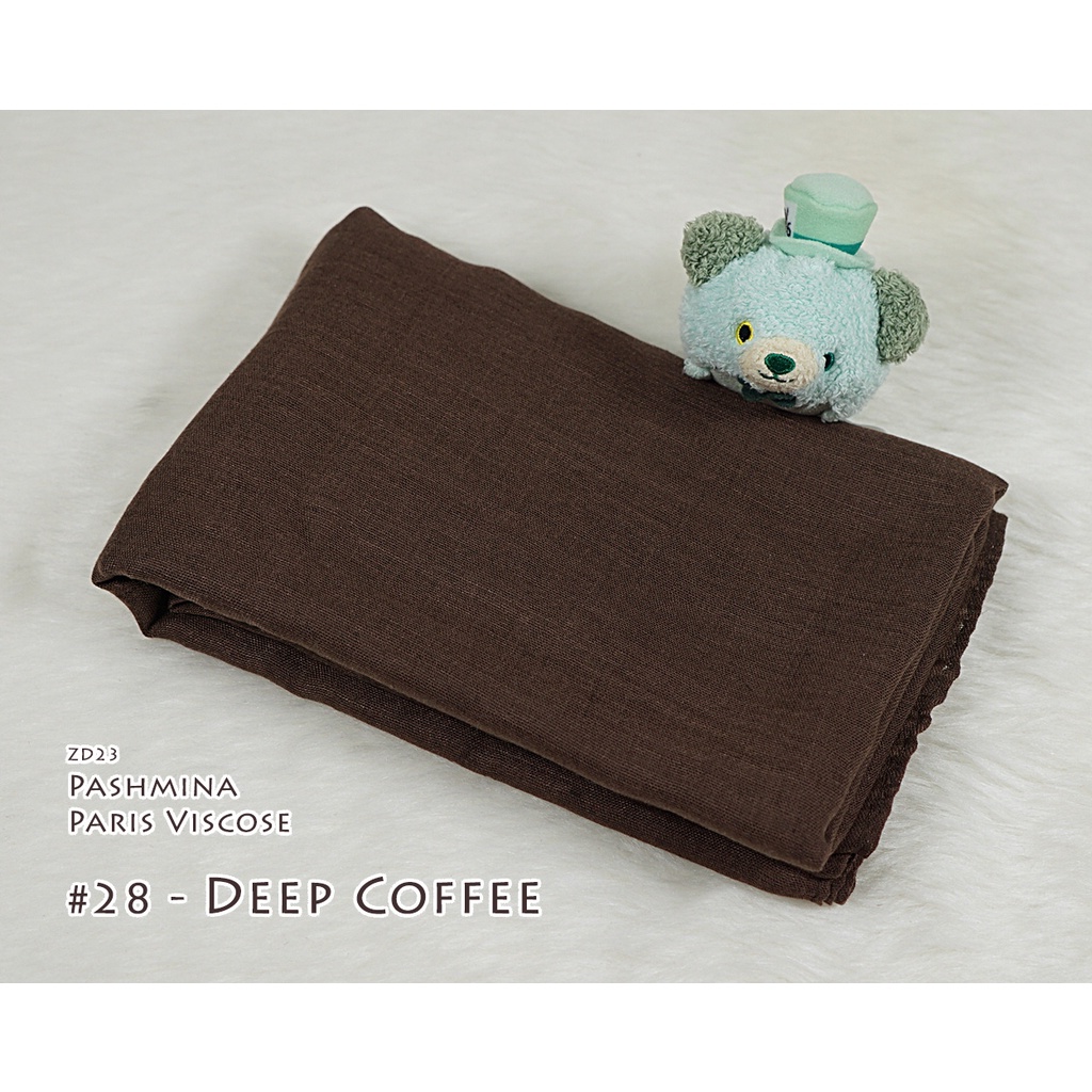 Pashmina Polos Paris Viscose - AYUMI by Luulu Scarf-#28 - Deep Coffee