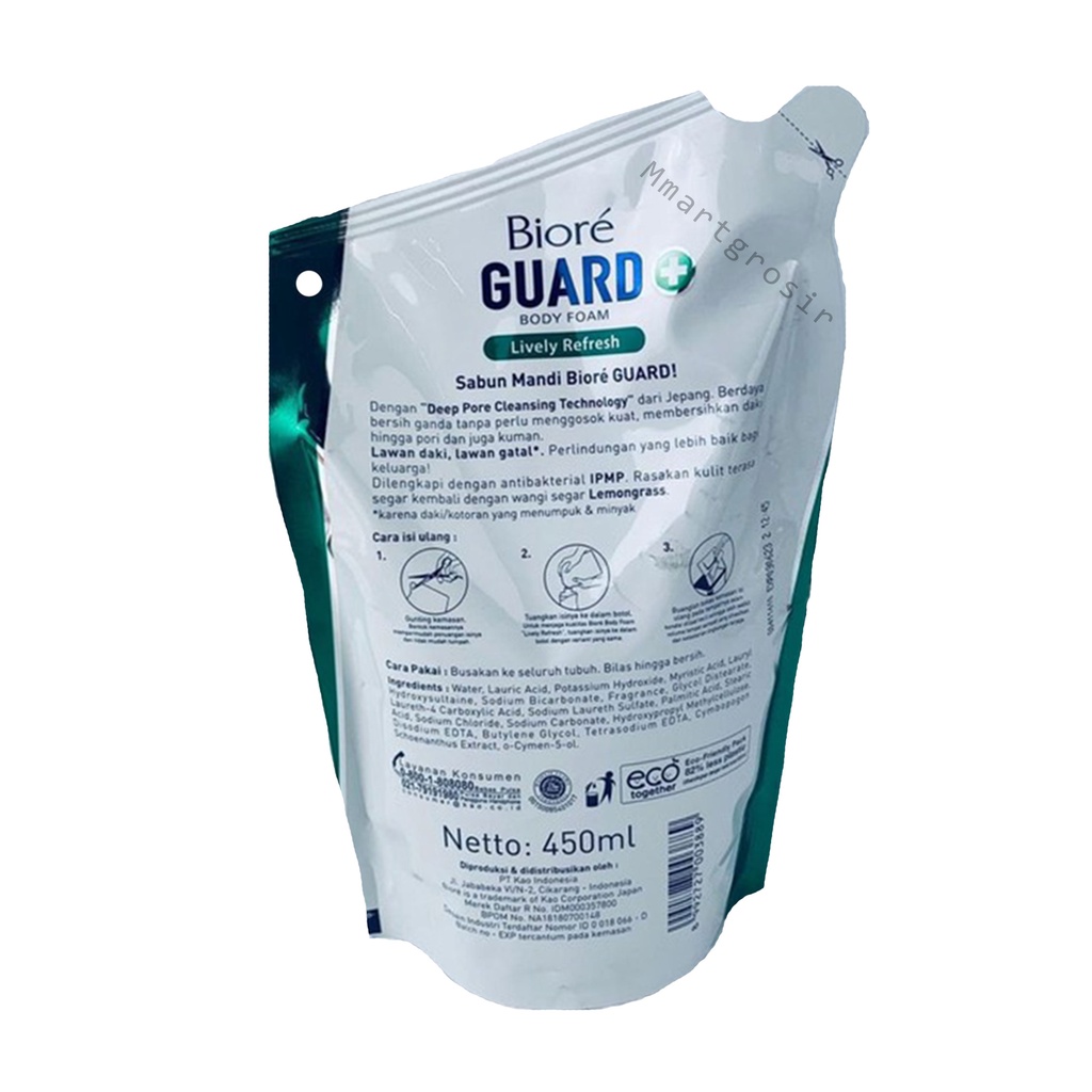 Biore Guard / Sabun mandi cair/ Lively refresh 400ml