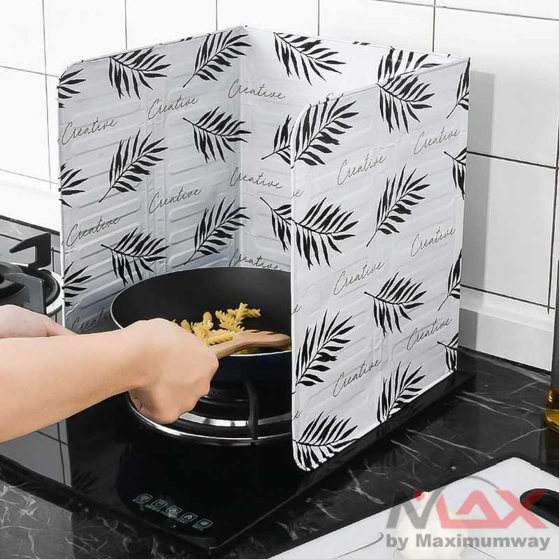 AWOO perisai Anti Minyak goreng Oil Splash Guard Screens Aluminium Foil Plate - cipratan minyak Home Kitchen Stove Foil Plate Prevent Oil Splash Cooking Hot Baffle Kitchen Tool Aluminum foil Kitchen Oil Splash Guard