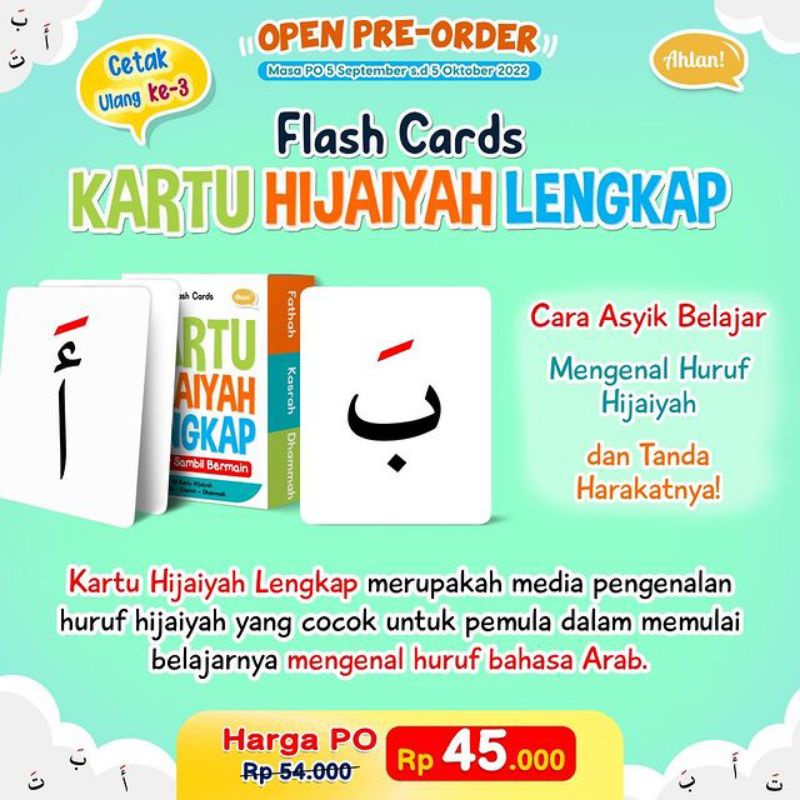 Jual [READY] Flash Cards Kartu Hijaiyah Lengkap by Ahlan | Shopee Indonesia