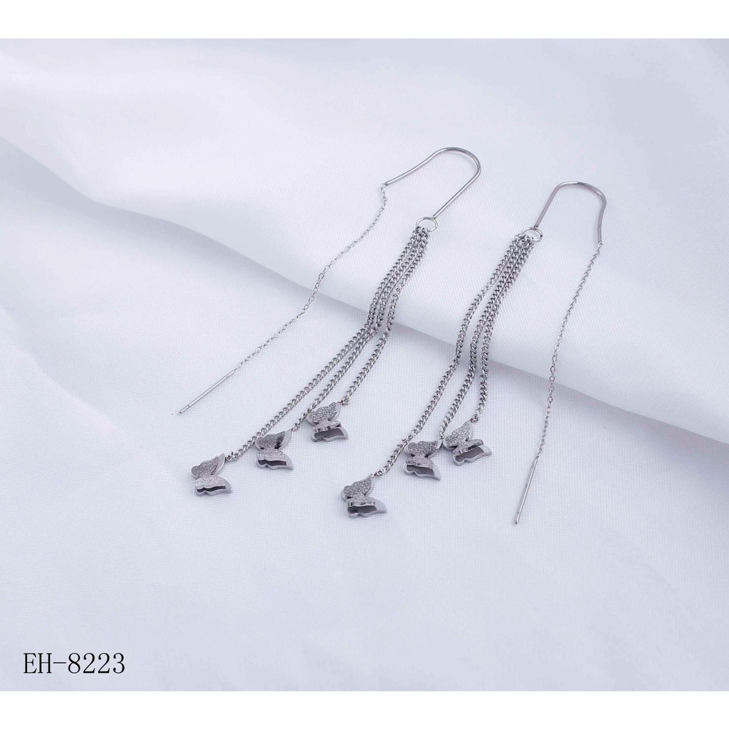 Anting Titanium Kupu-kupu Panjang Perhiasan Wanita Jewellery 8223