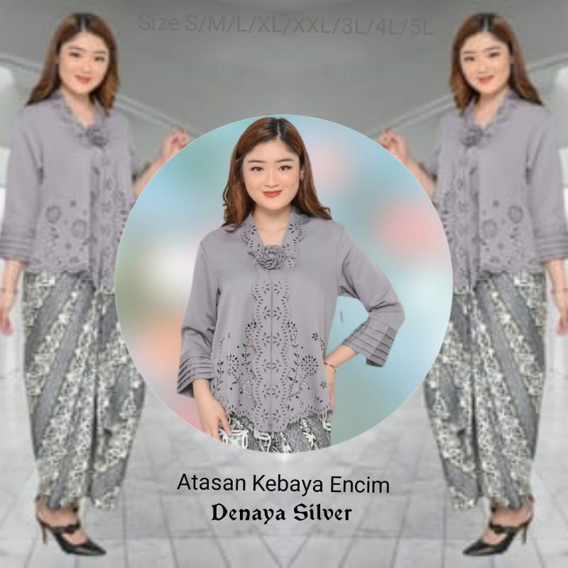 Atasan Kebaya Encim Kartini Ofneser Laser Wisuda Pesta Senada Abaya Modern