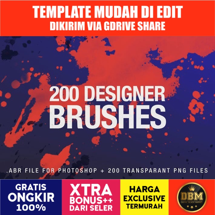 200 Designer Brushes  - Photoshop