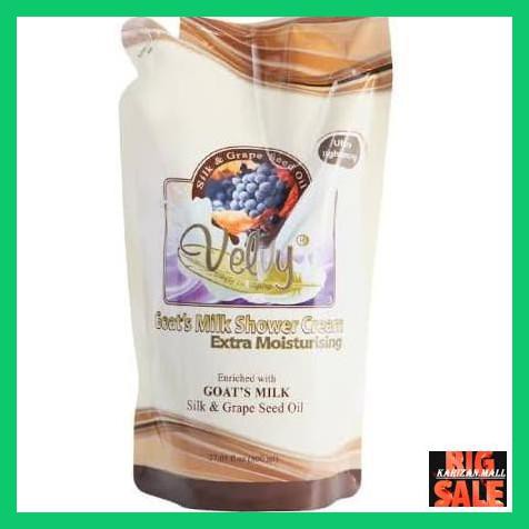 

HITUMEPTUBUH- VELVY GOAT MILK SHOWER CREAM MOISTURISING 800 ML SILK GRAPE SEED OIL -ASLII.