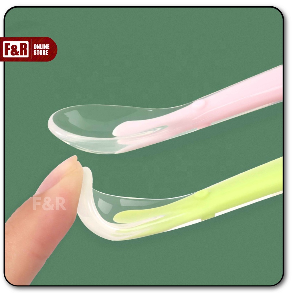 Sendok Makan Bayi Silicone Sendok Silicon Bayi Sendok Silikon Bayi Peralatan Makan Bayi Perlengkapan Mpasi Bayi Baby Silicone Spoon