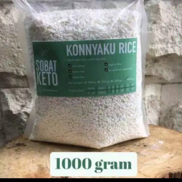 

Beras Shirataki 1kg, Shirataki dried rice. Konyakku rice