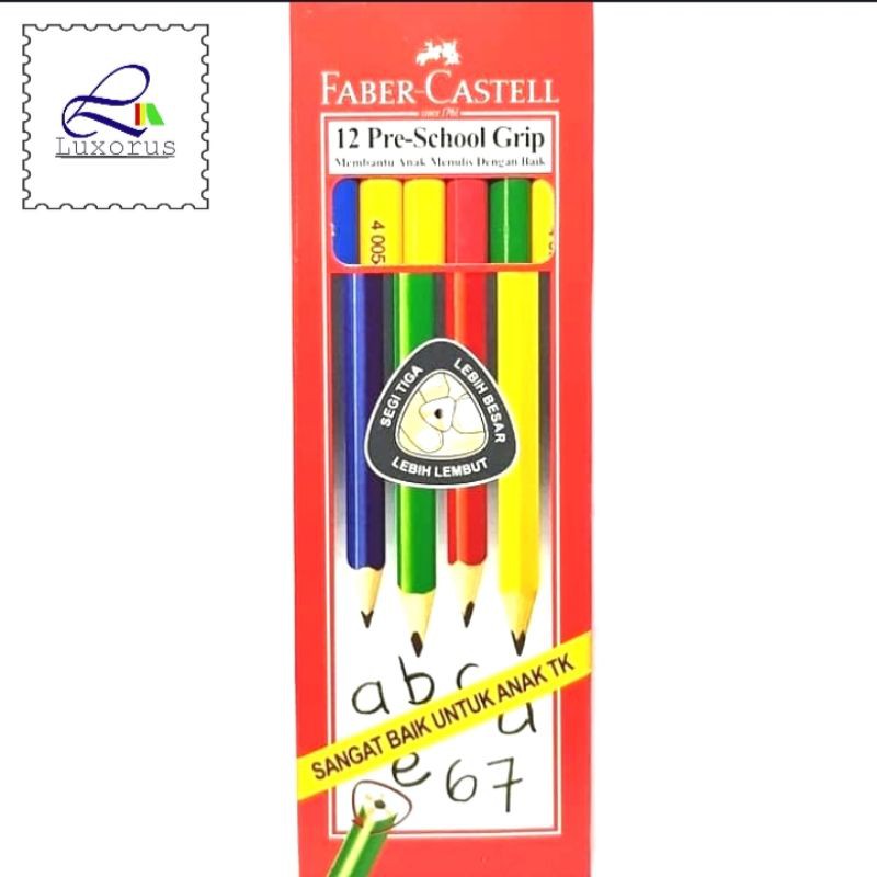 

Pensil Faber Castell Segitiga Pre-School Grip