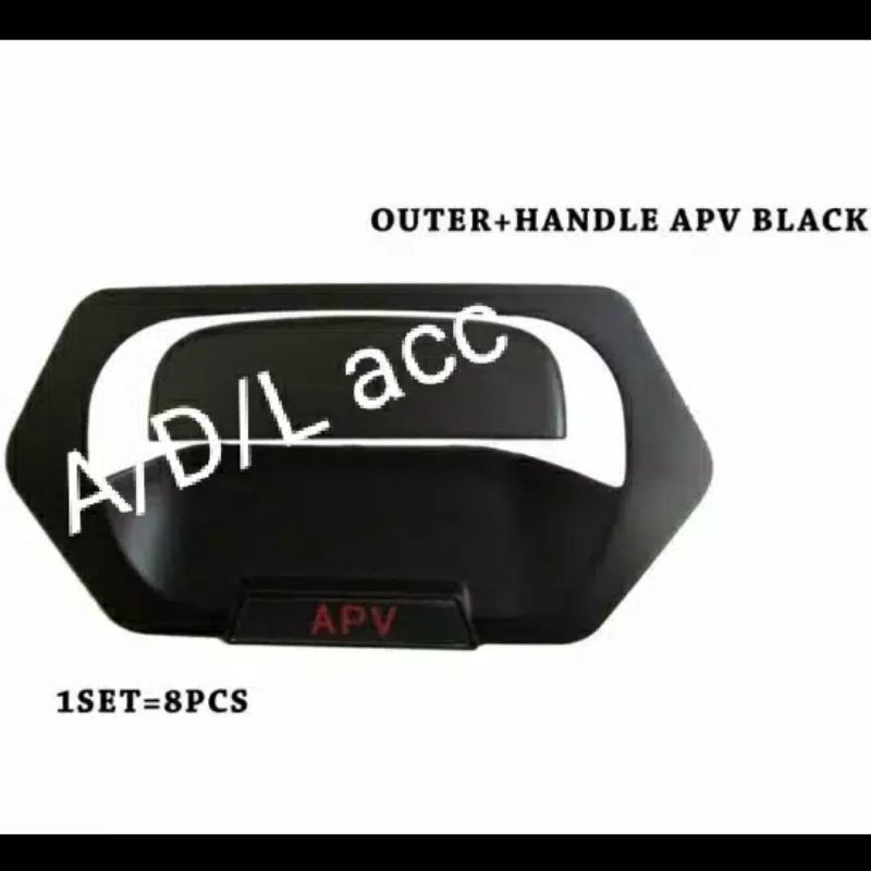 PAKET COVER OUTER mangkok + HANDLE pintu mobil SUZUKI APV  / APV ARENA / CHROME crome hitam TEMPEL avp 2005 2006 2007 2008 2009 2010 2011 2012 2013 2014 2015 2016 2017 2019 2018 2020 2021