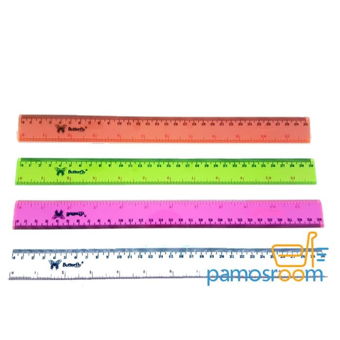 

NEW STOCK PENGGARIS WARNA WARNI BUTTERFLY 30CM PLASTIK