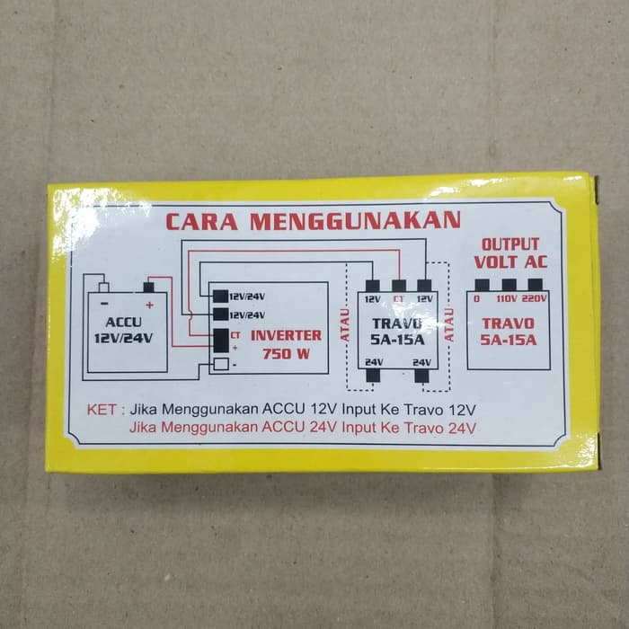 Kit Inventer DC to AC 750watt / Perubah tegangan aki ke listrik