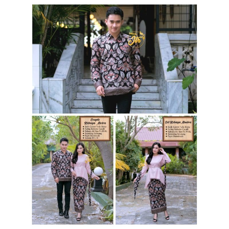 TERBARU BATIK COUPLE MURAH | KEBAYA COUPLE ALVIRA | KEBAYA WISUDA BROKAT COUPLE MODERN | KEBAYA TUNA