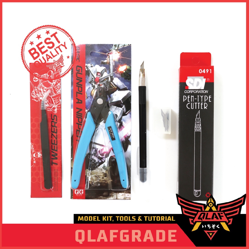 

Gunpla Tool Set A ( Pinset / Tweezer , Nipper , Pen Cutter )