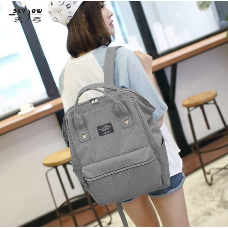 Tas ransel living traveling share denim